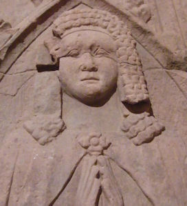 Germany Schonau - Evangelische Church Eberhard VIII Schenk von Erbach 1373 and wife Elisabeth von Katezenelnbogen 1391